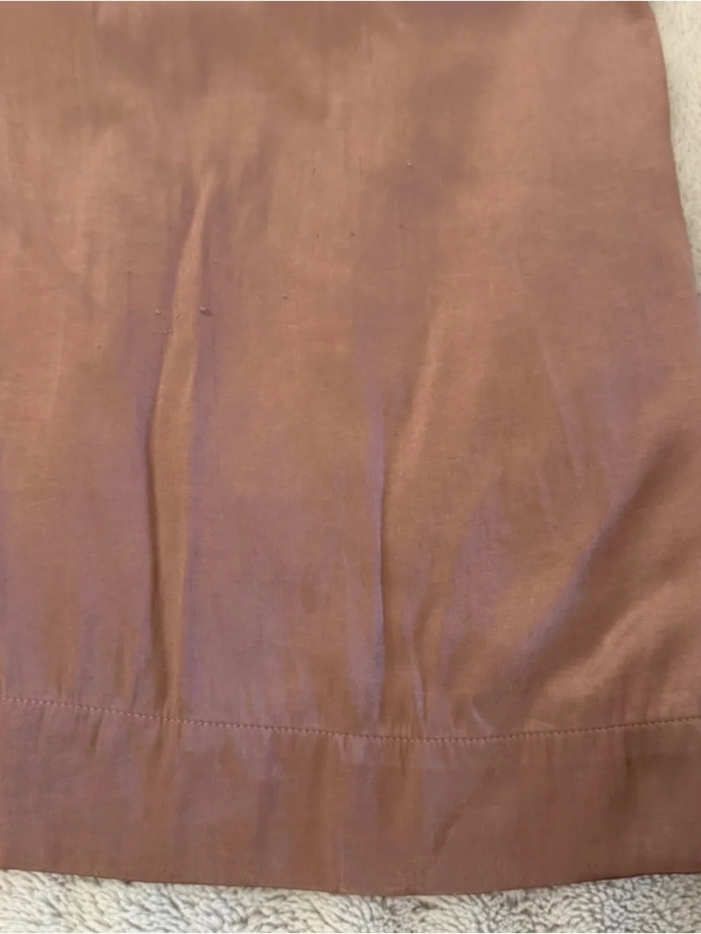 MADEWELL Silky Pleated Wide-Leg Pants in Rose Gold/Taupe color- Size 10